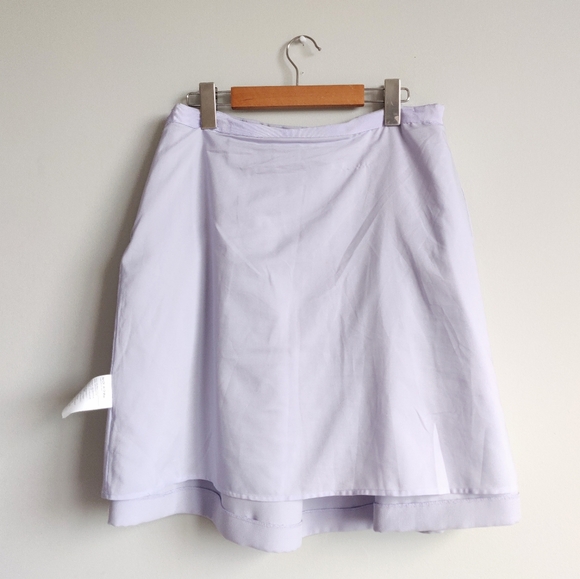 Club Monaco Light Blue Lined Pleated A-line Skater Nella Skirt sz. 10 - Picture 6 of 7